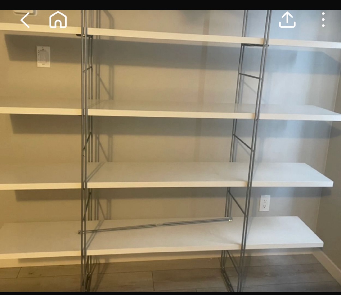 Five-shelf modern bookcase