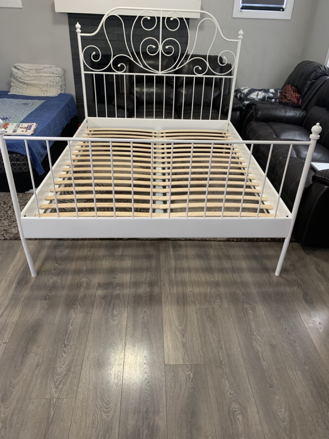 White Metal Bed Frame