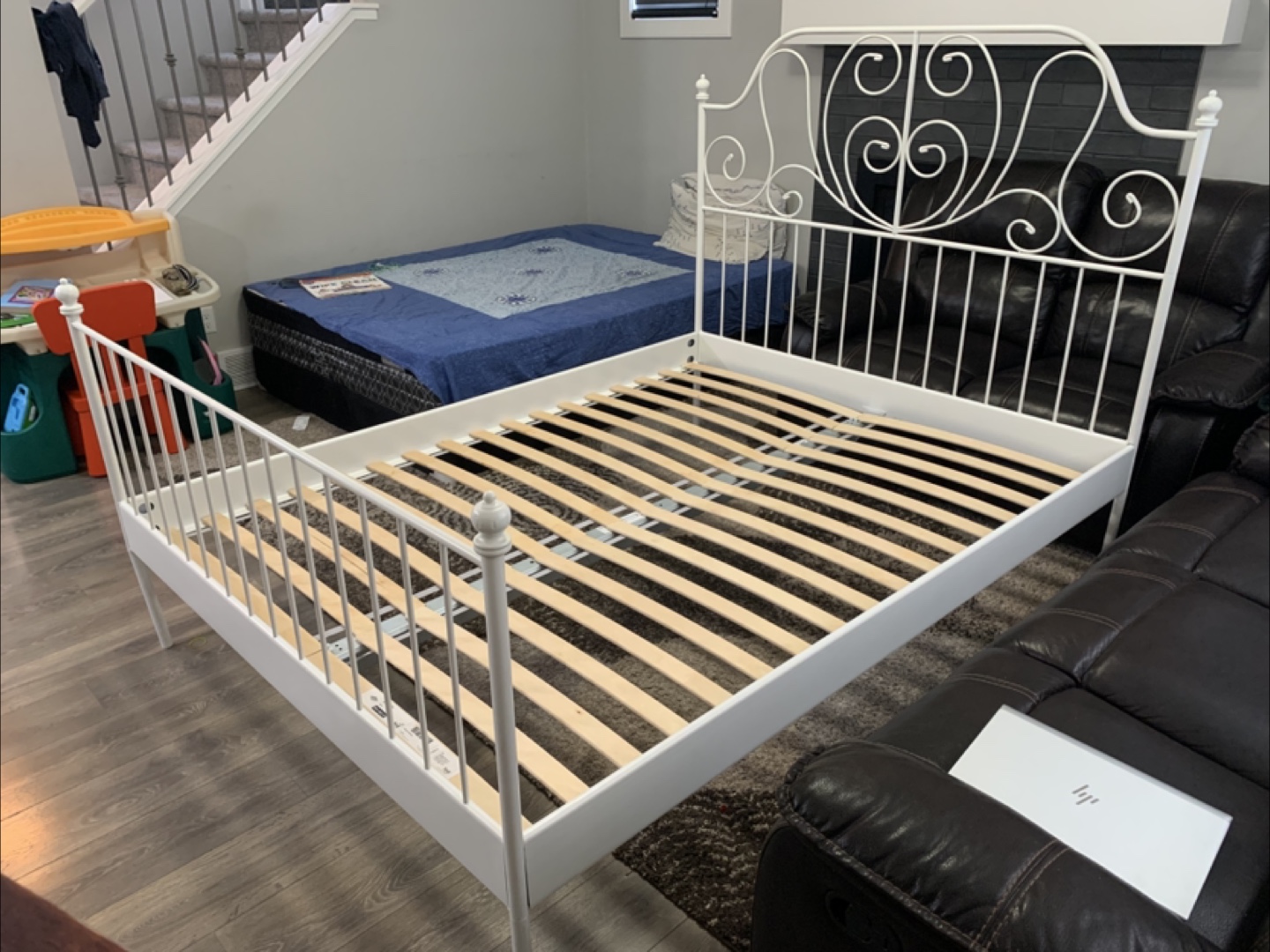 White Metal Bed Frame - photo 3