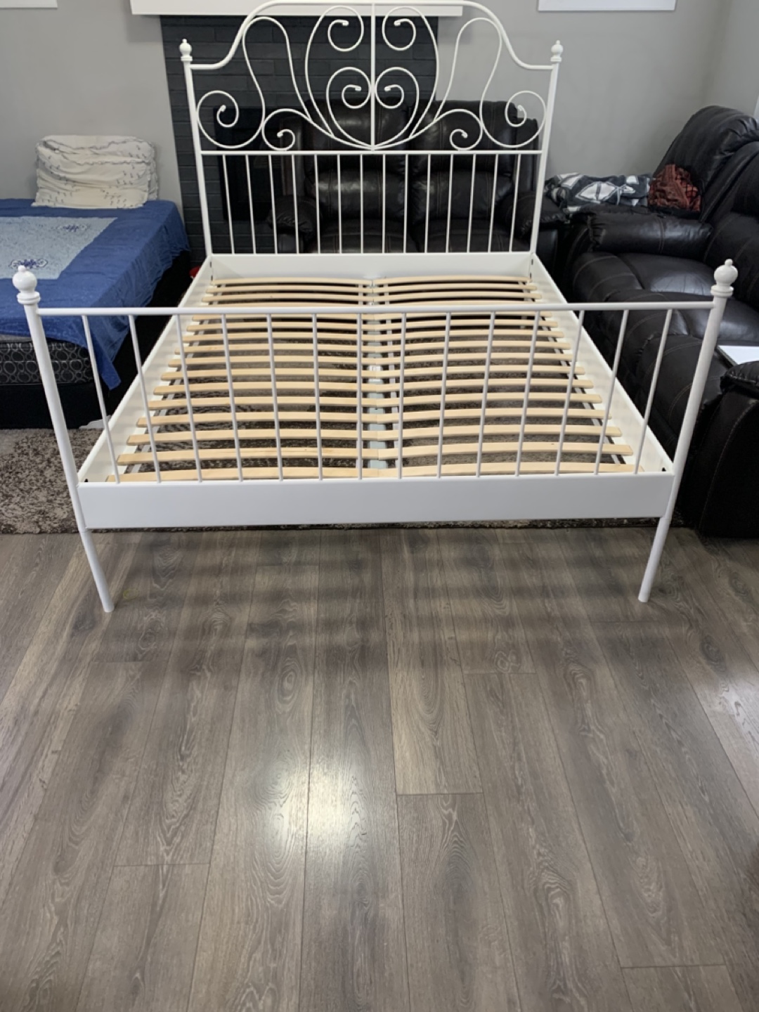 White Metal Bed Frame - photo 4