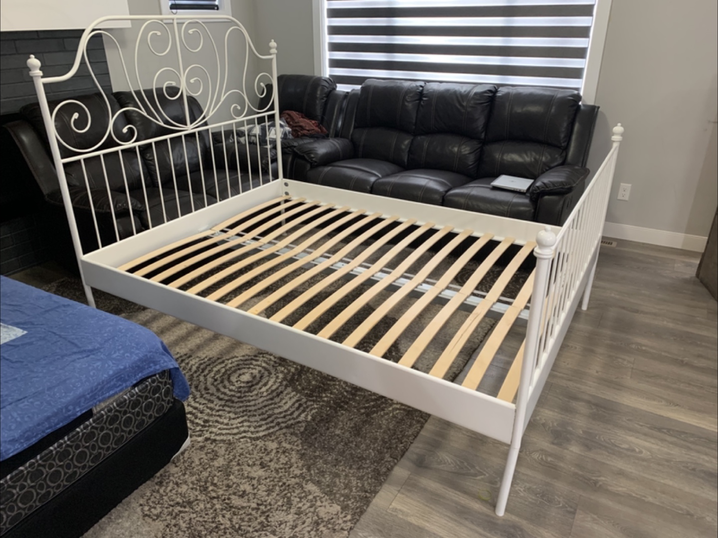 White Metal Bed Frame - photo 2