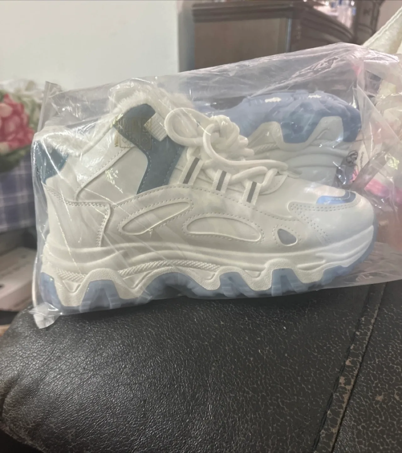 Women's Blue and White Sneakers 🧡 image indicator(4)