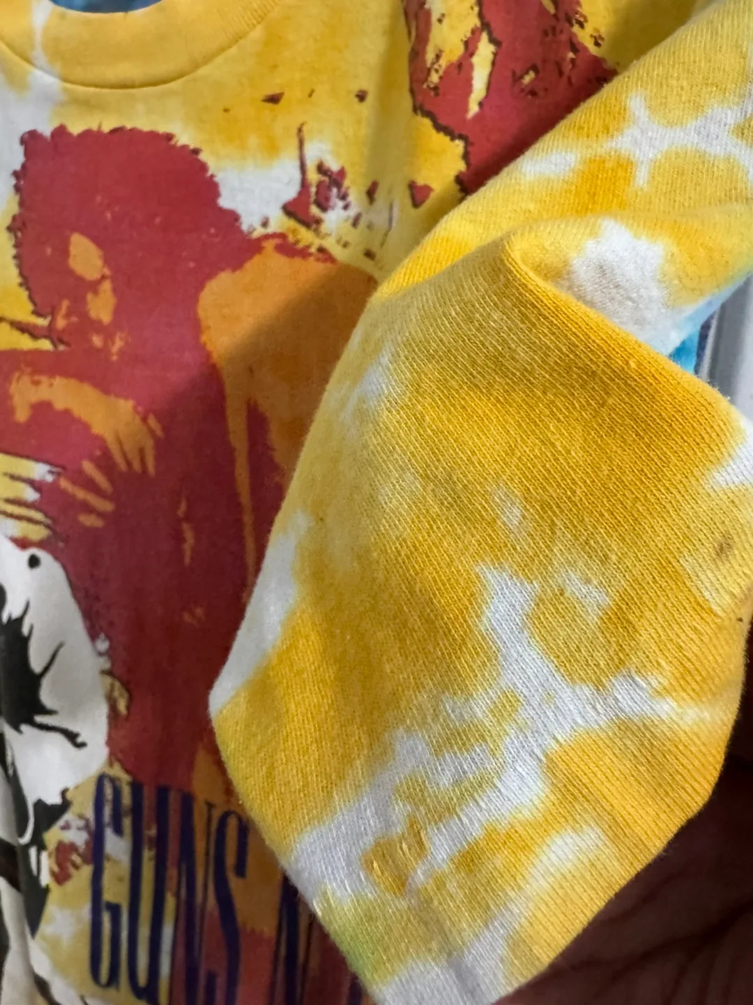 Vintage Guns N' Roses 1991-1992 Illusion Tour Tie-Dye T-Shirt image indicator(4)