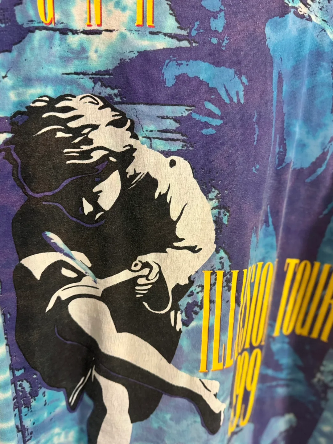 Vintage Guns N' Roses 1991-1992 Illusion Tour Tie-Dye T-Shirt image indicator(7)