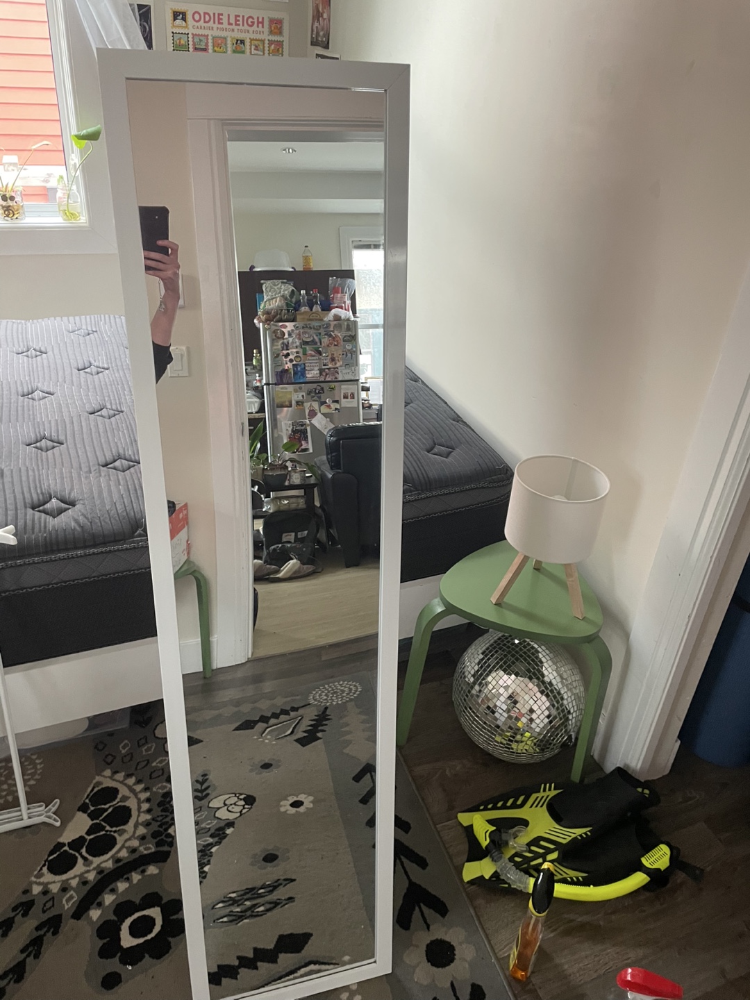 White Standing Mirror