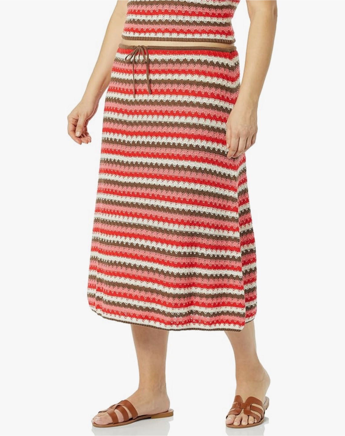 NEW! The Drop Women's Lyra Multi Color Crochet Midi Skirt - photo 4