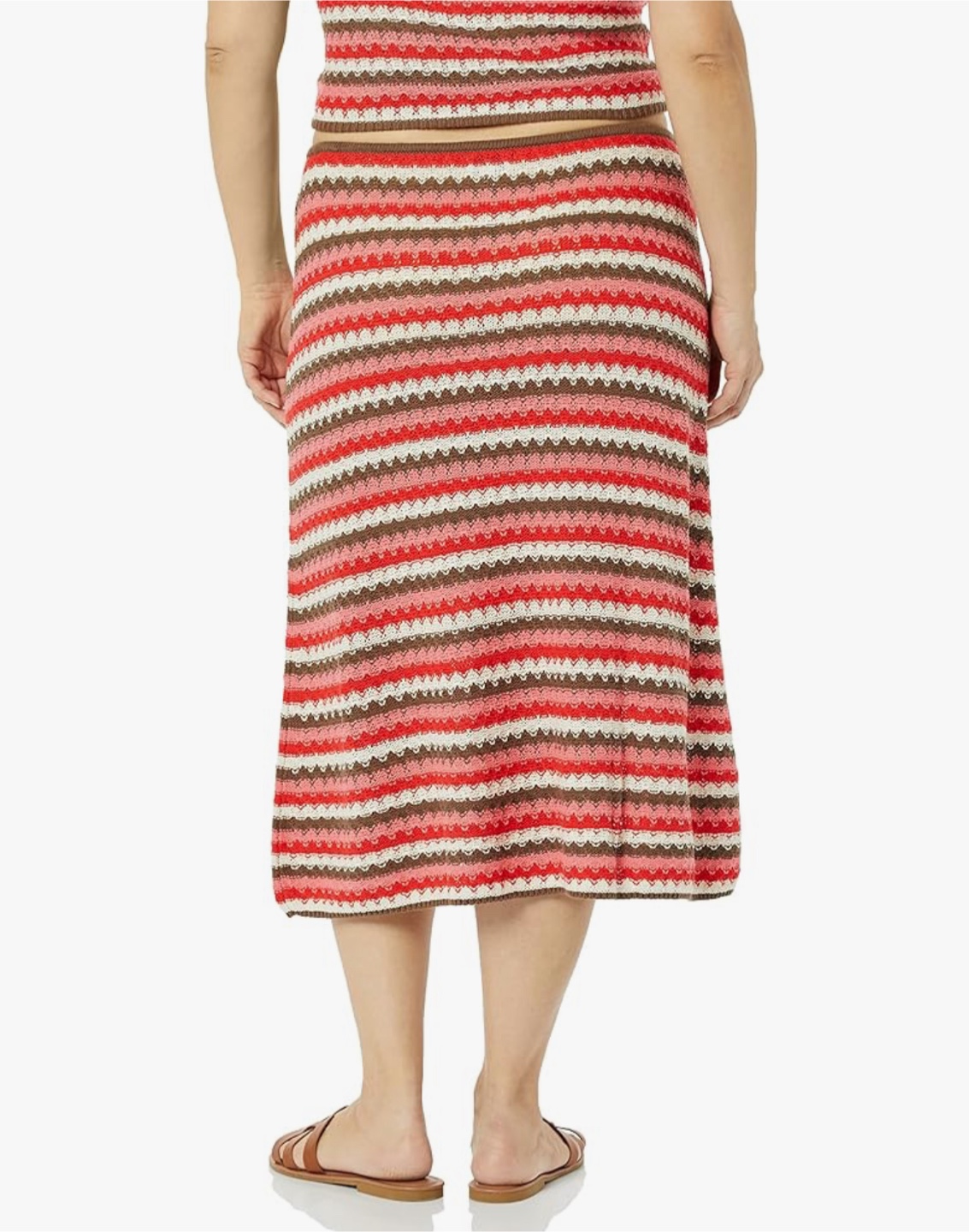 NEW! The Drop Women's Lyra Multi Color Crochet Midi Skirt - photo 5