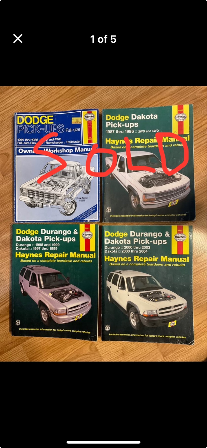 DODGE P.U, DURANGO, DAKOTA MANUALS
