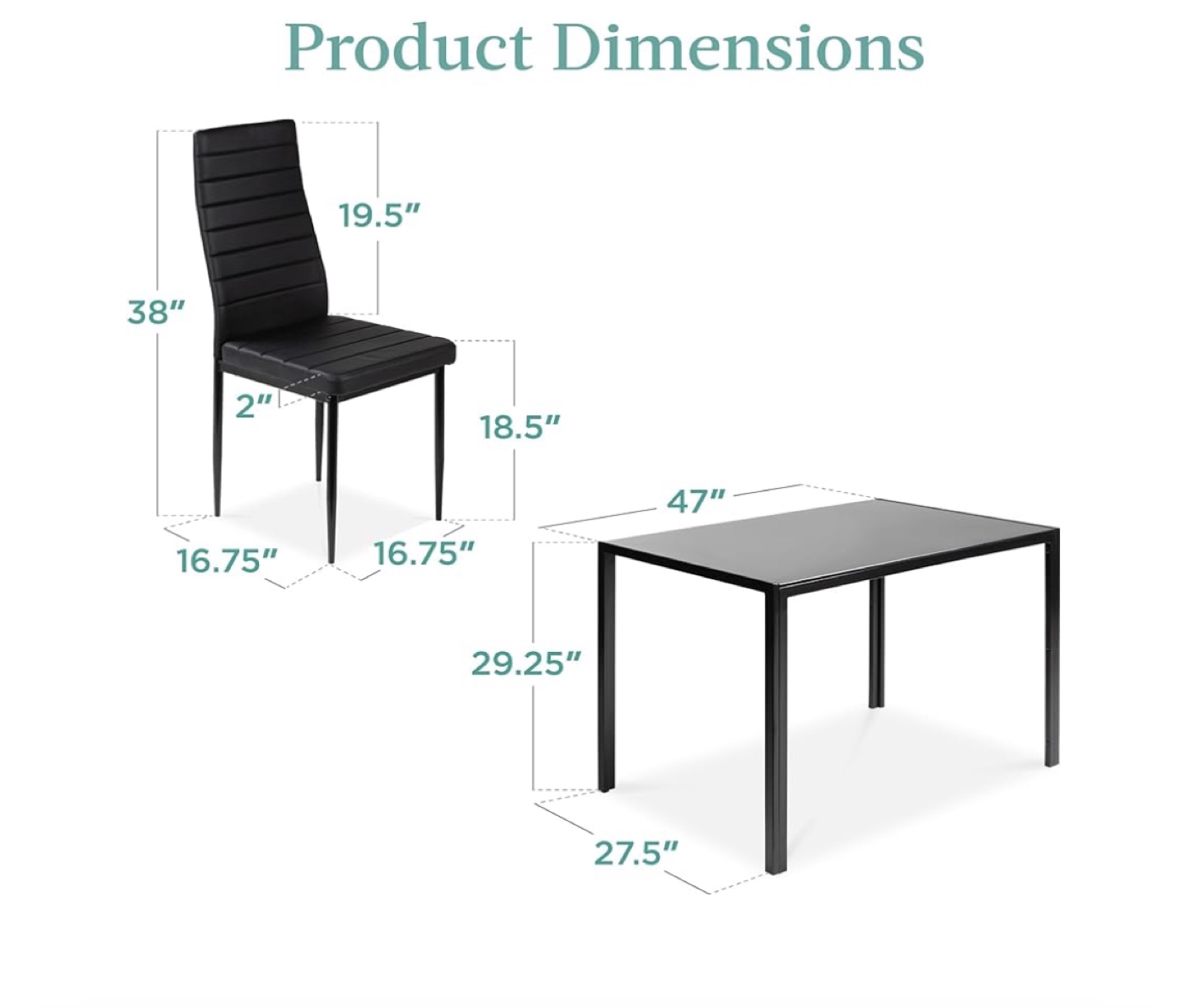 5-Piece Glass Dining Set - photo 3