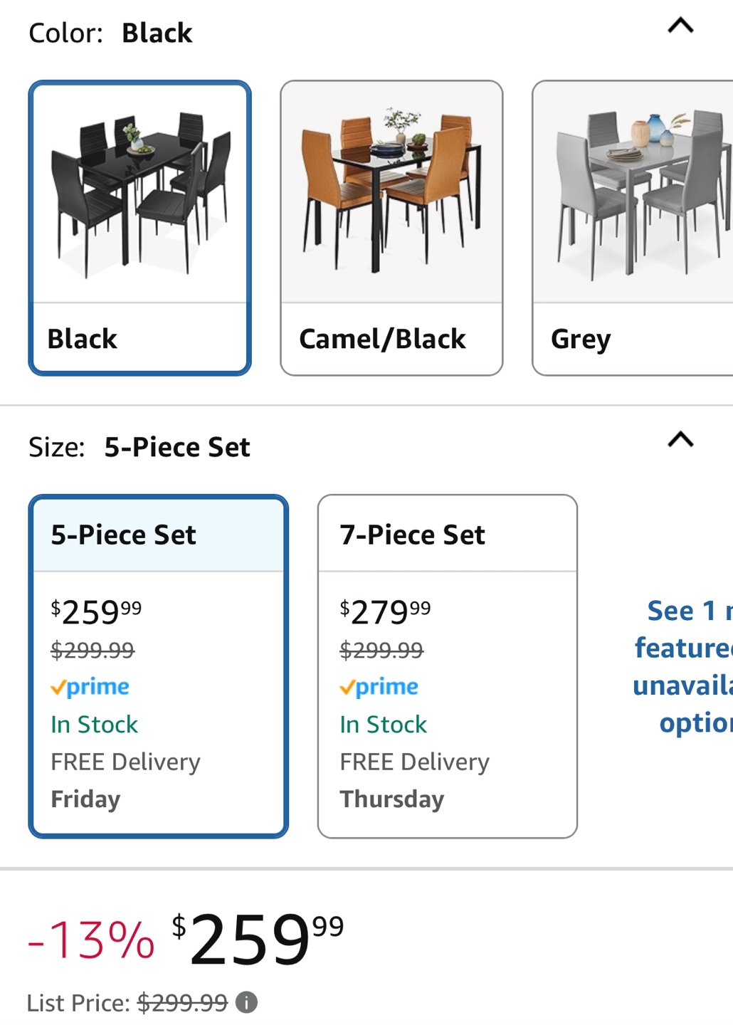 5-Piece Glass Dining Set - photo 2