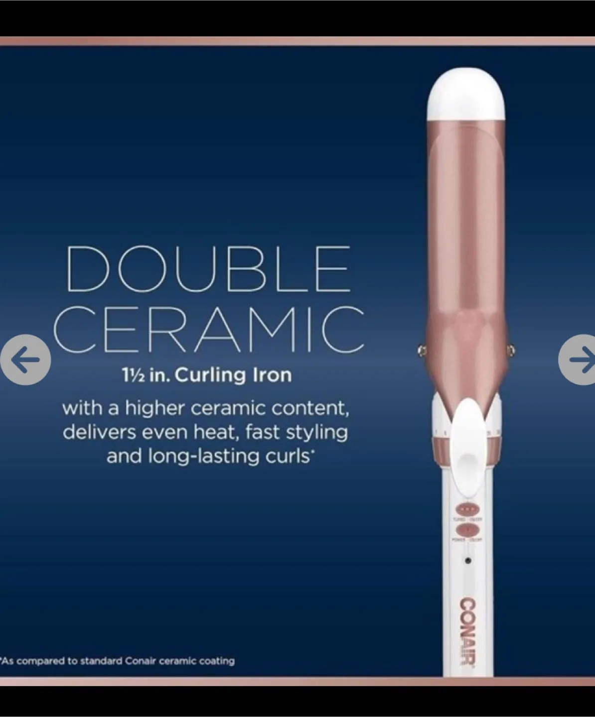 Conair Double Ceramic 1 1/2 inch Curling Iron thumbnail