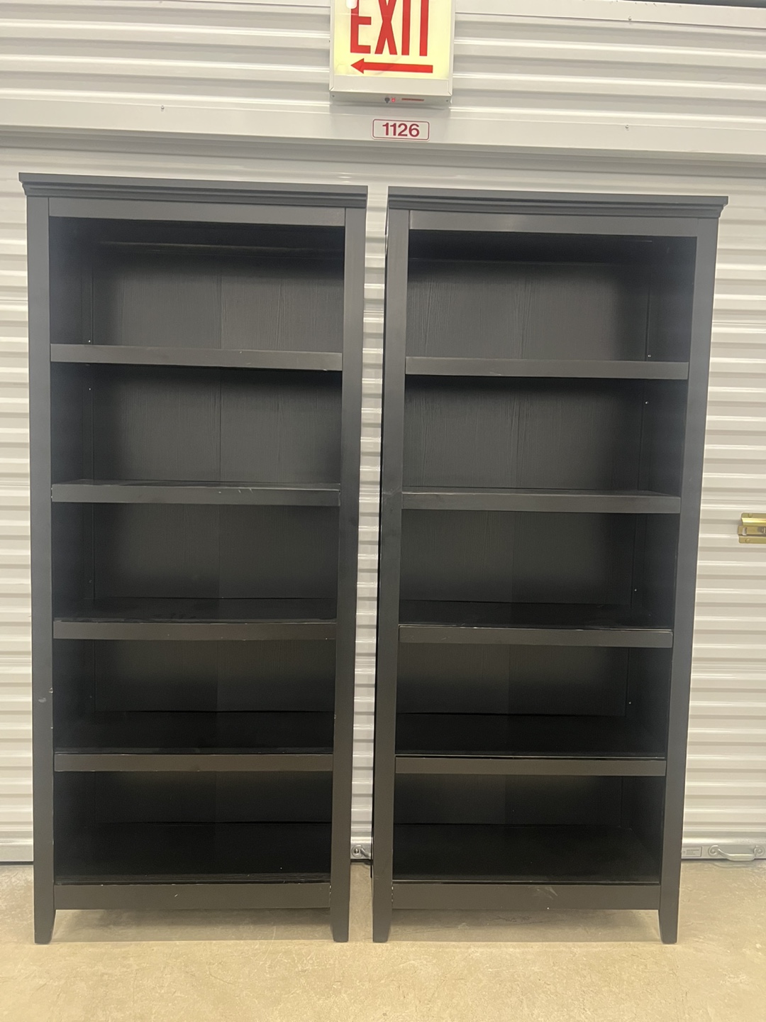 Pair of Black Bookcases