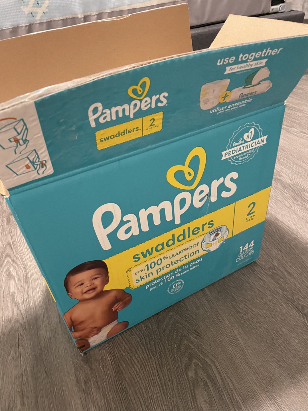 Pampers Swaddlers Size 2 Diapers - 144 Count