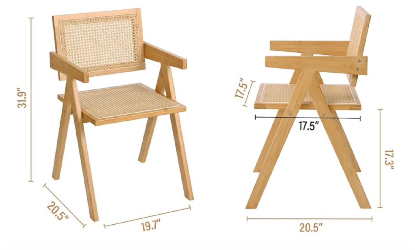 Pair of Mid-Century Modern Cane Chairs - photo 3
