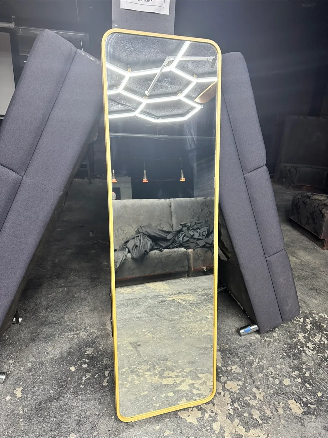 Full Length Mirror with Gold Frame thumbnail