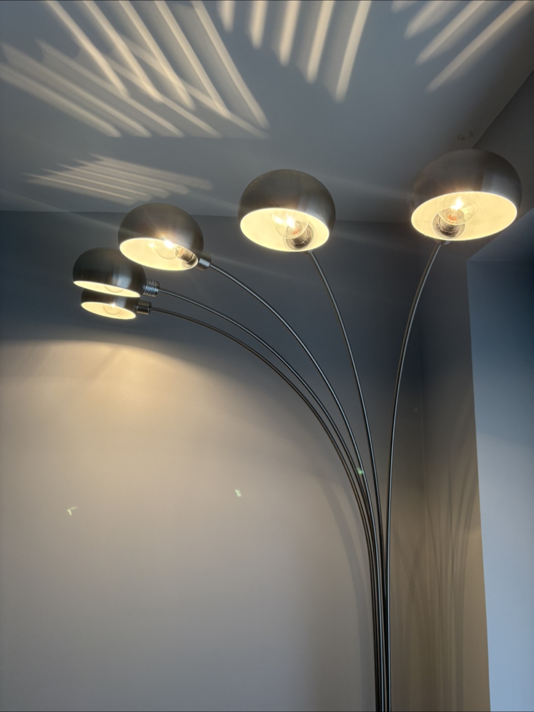 Five-Light Arc Floor Lamp with Marble Base - photo 2