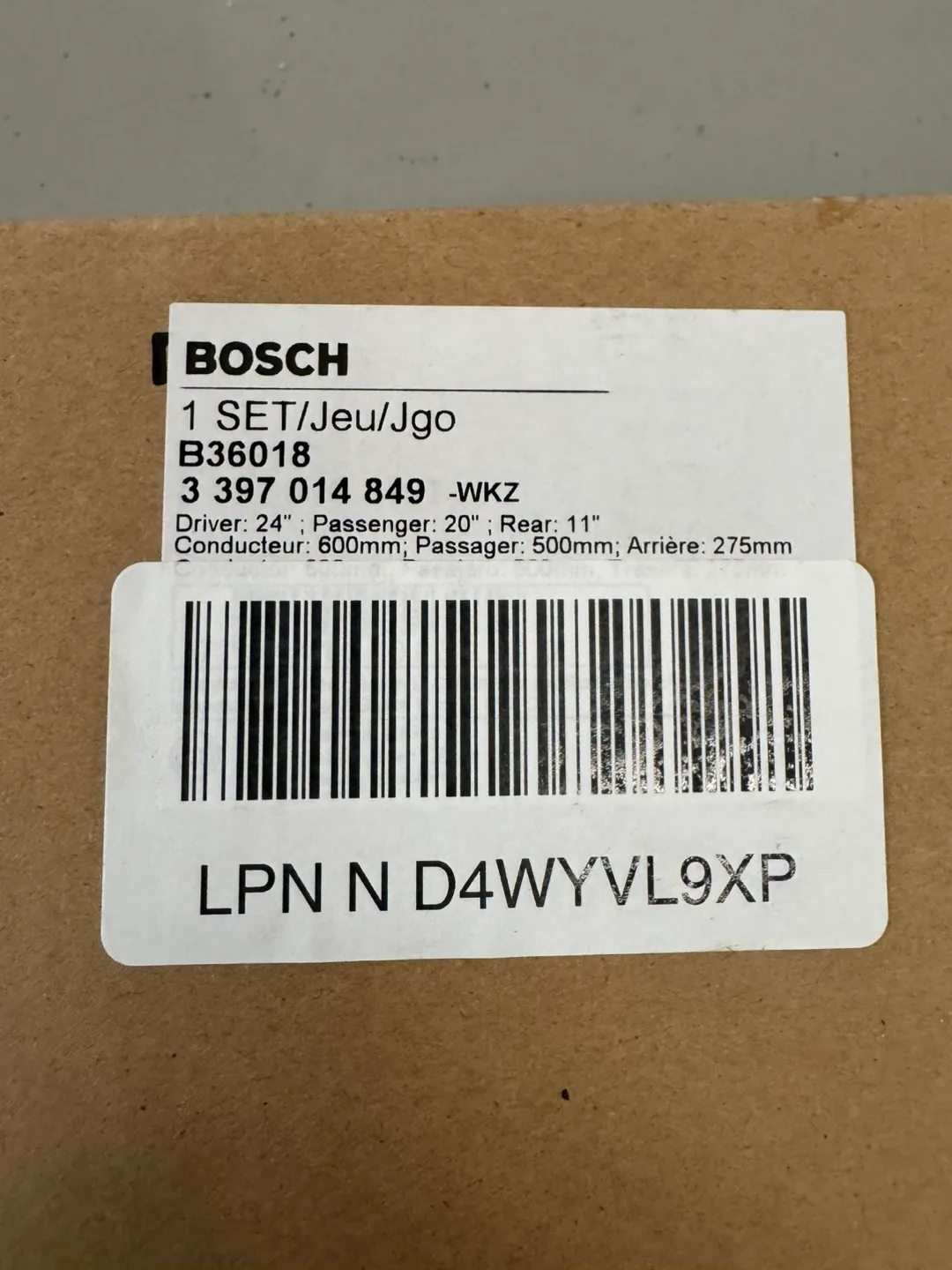 Bosch 360 Wiper Blade Set 24/20/11 image indicator(4)