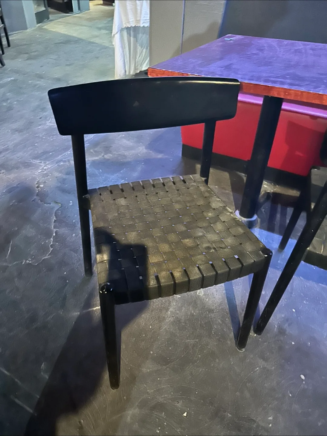 Black woven chair - we have 4! thumbnail