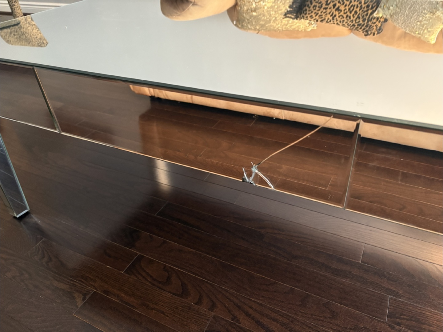 Mirrored Coffee Table with Drawers - photo 2