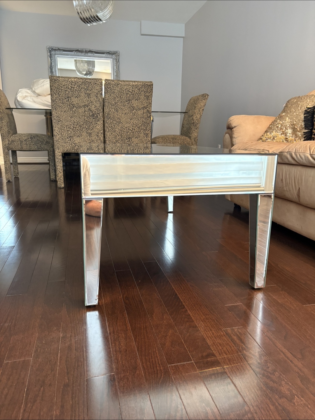 Mirrored Coffee Table with Drawers - photo 3