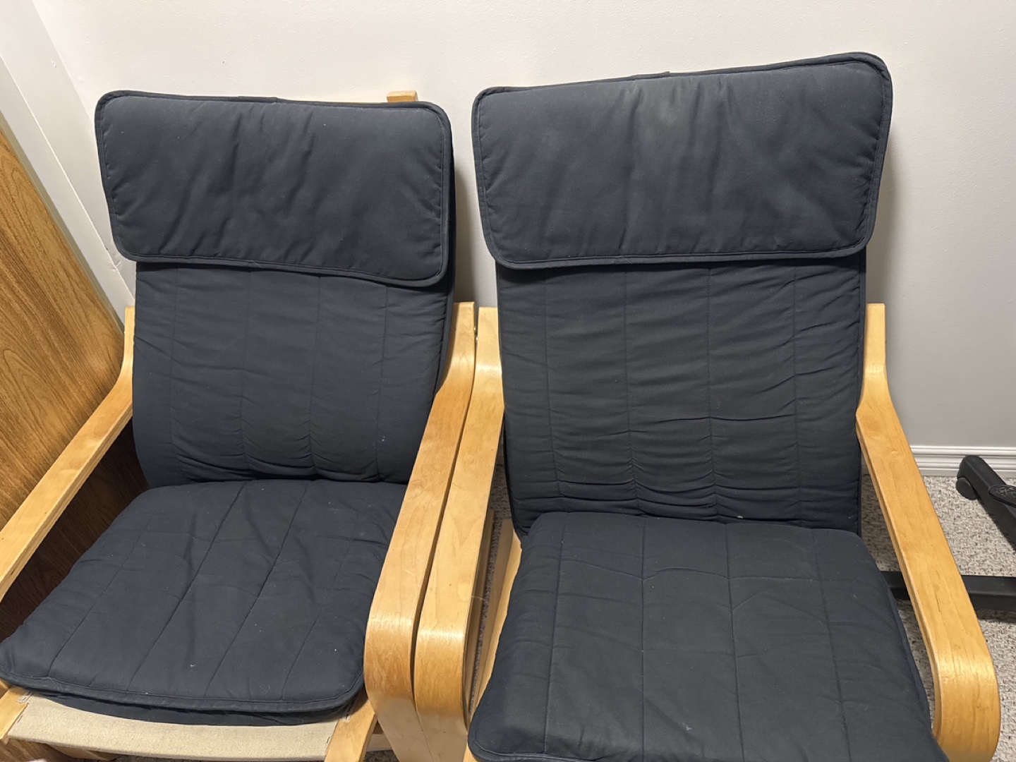 Pair of IKEA Strandmon Wing Chairs - Black