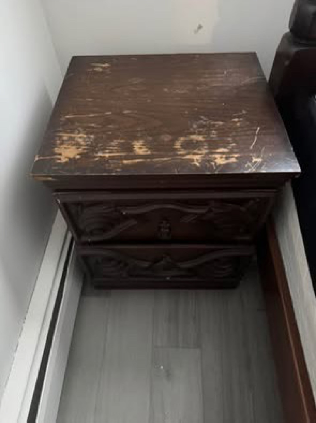 Vintage Wooden Bedroom Set - Chest of Drawers and Nightstand - photo 4