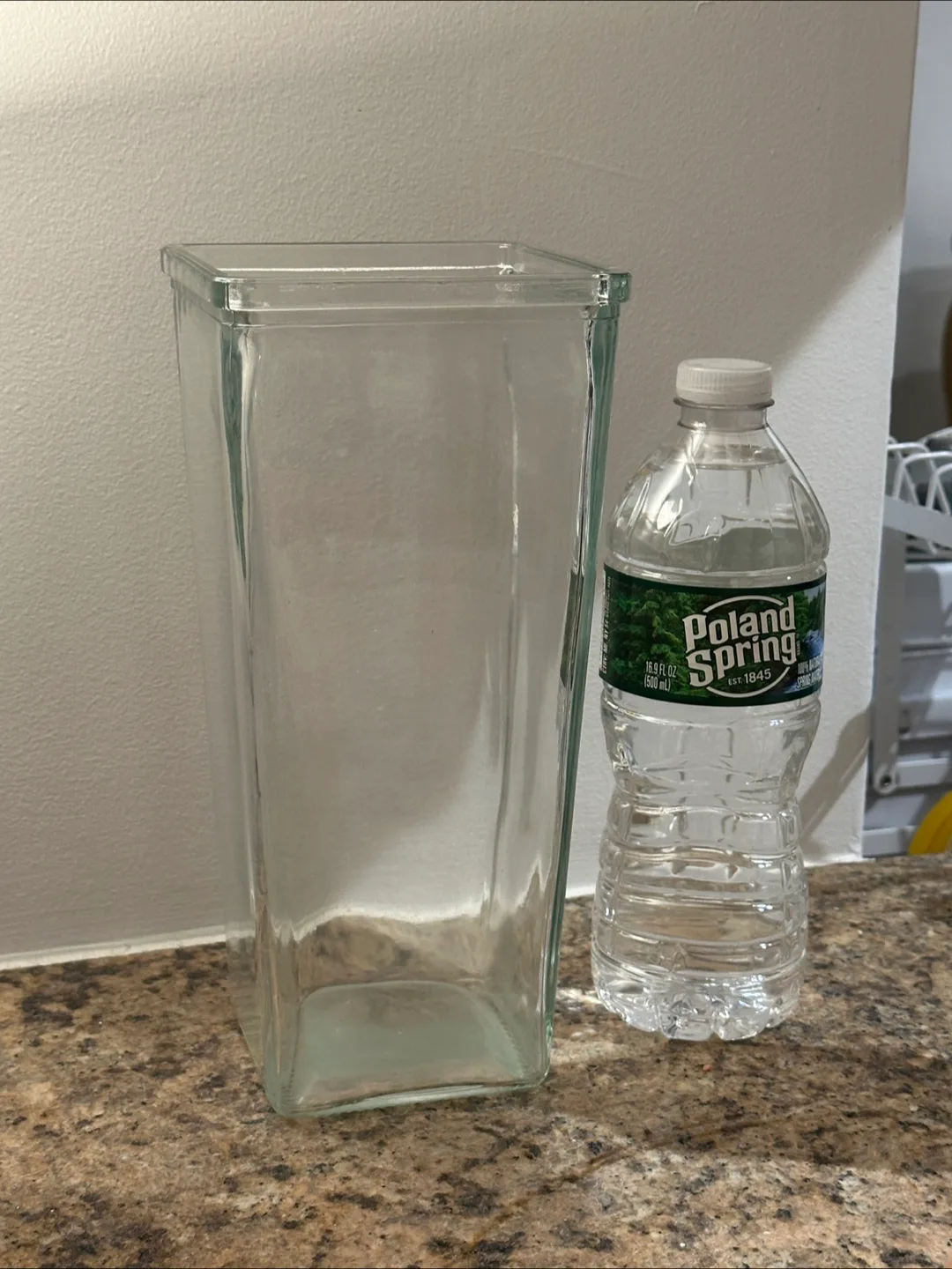 Clear Glass Square Vase thumbnail