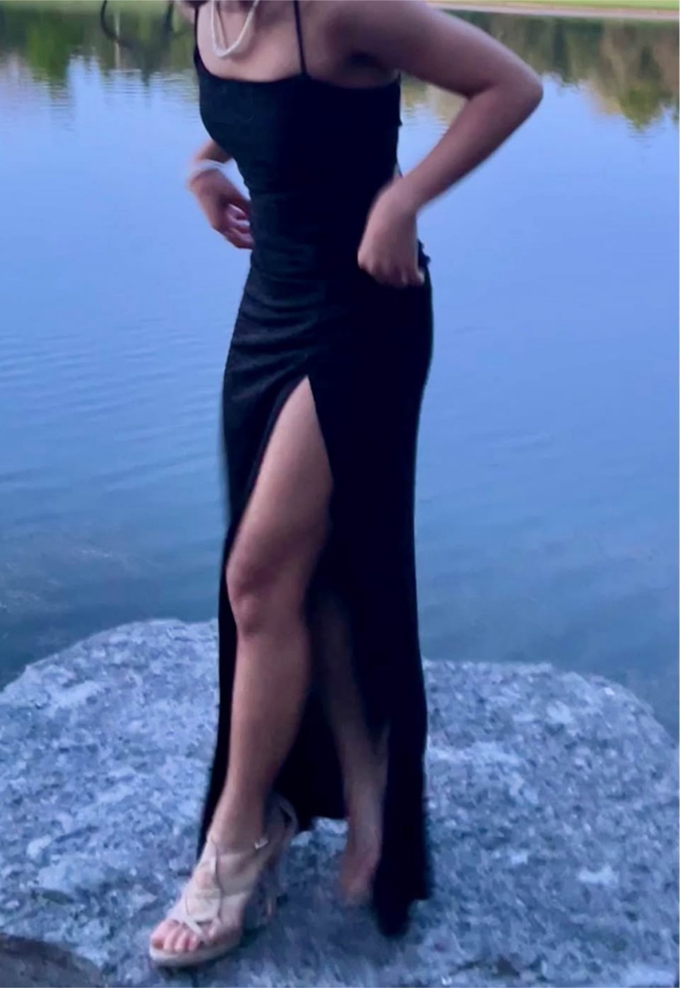 Stunning Black Sequin Formal Gown - photo 2