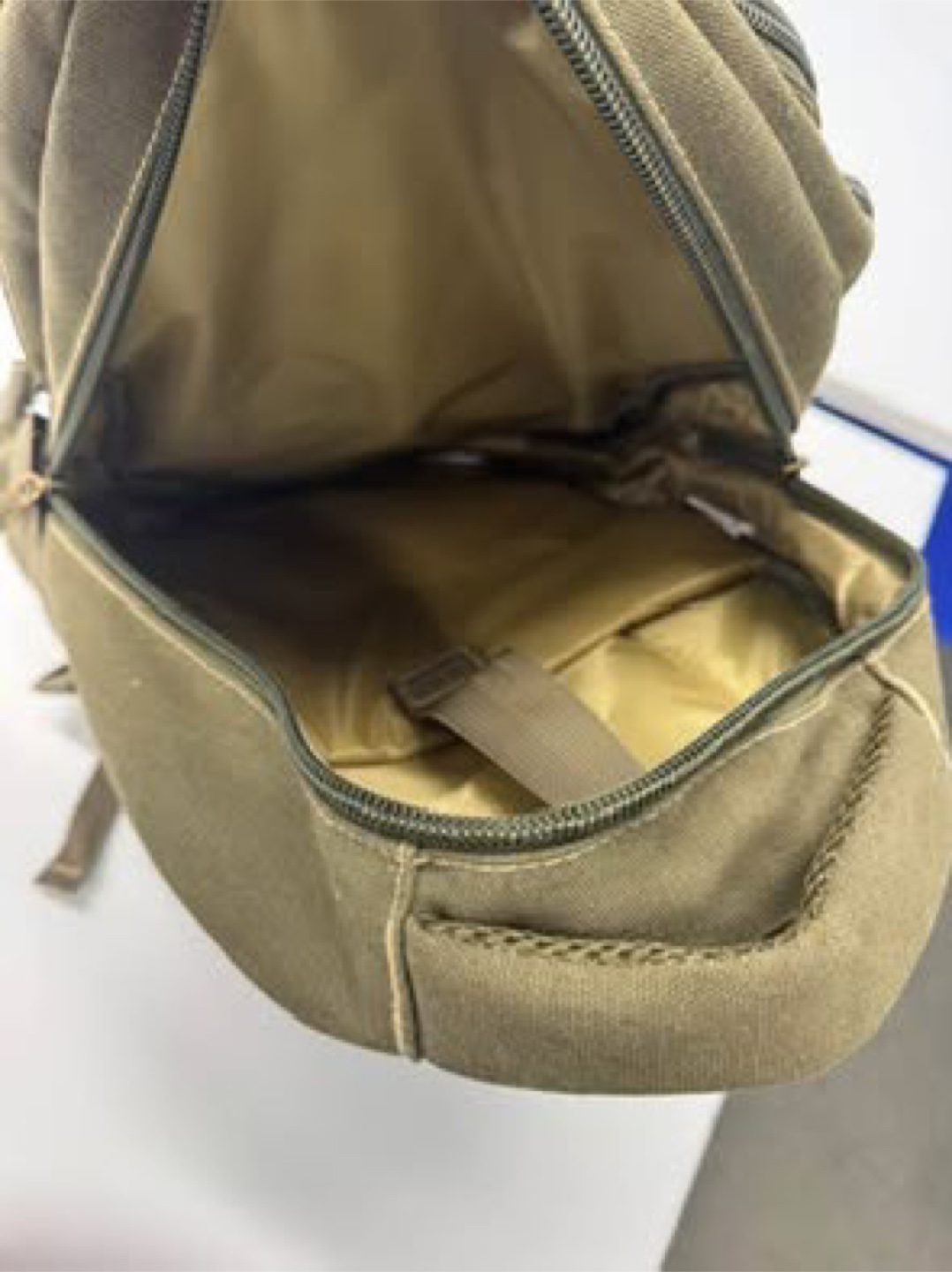 Olive Green Canvas Backpack - photo 3