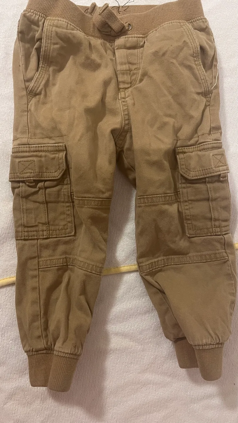 Plaid Button-Up Shirt and Cargo Pants Set thumbnail