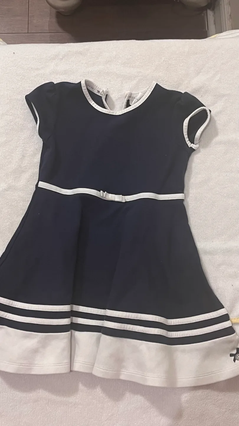 Girls' Navy and White Dress, Size 24 Months thumbnail