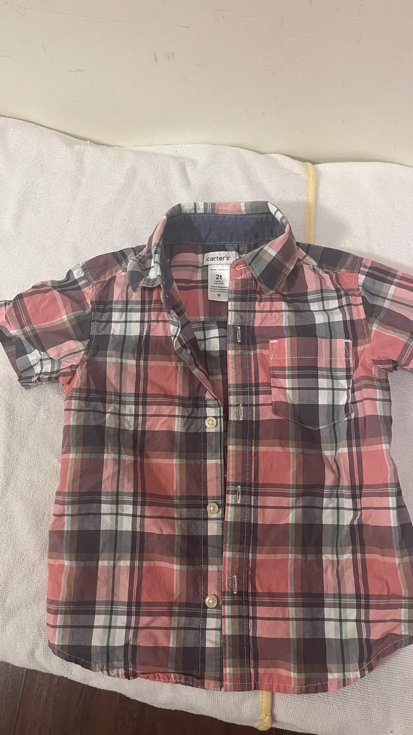 Carter's Boys' Plaid Button-Down Shirt, Size 2T thumbnail