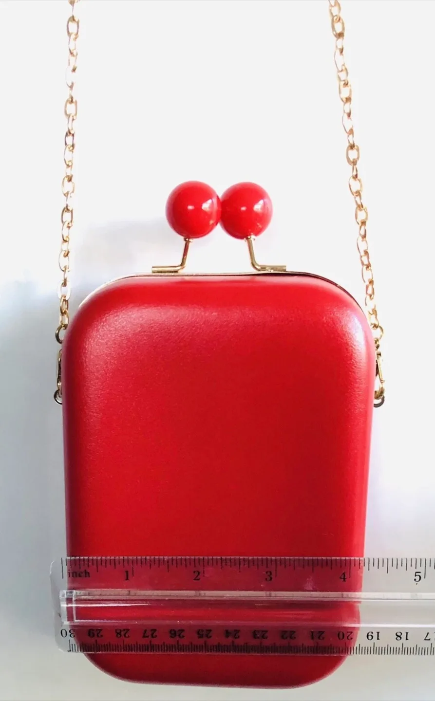 Elizabeth Arden Red Box Clutch with Gold Chain image indicator(4)