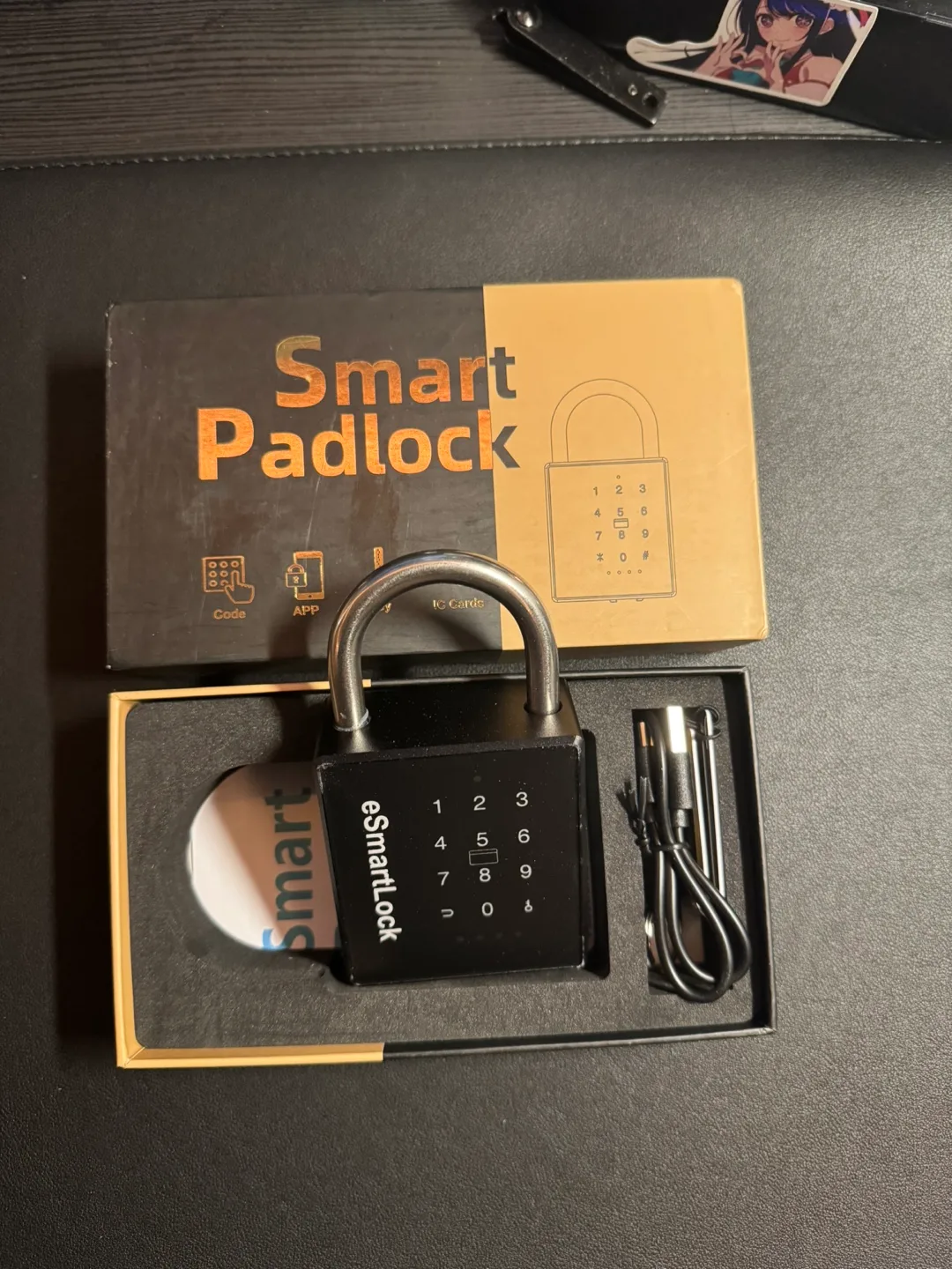 eSmartLock Smart Padlock with PIN Code image indicator(2)