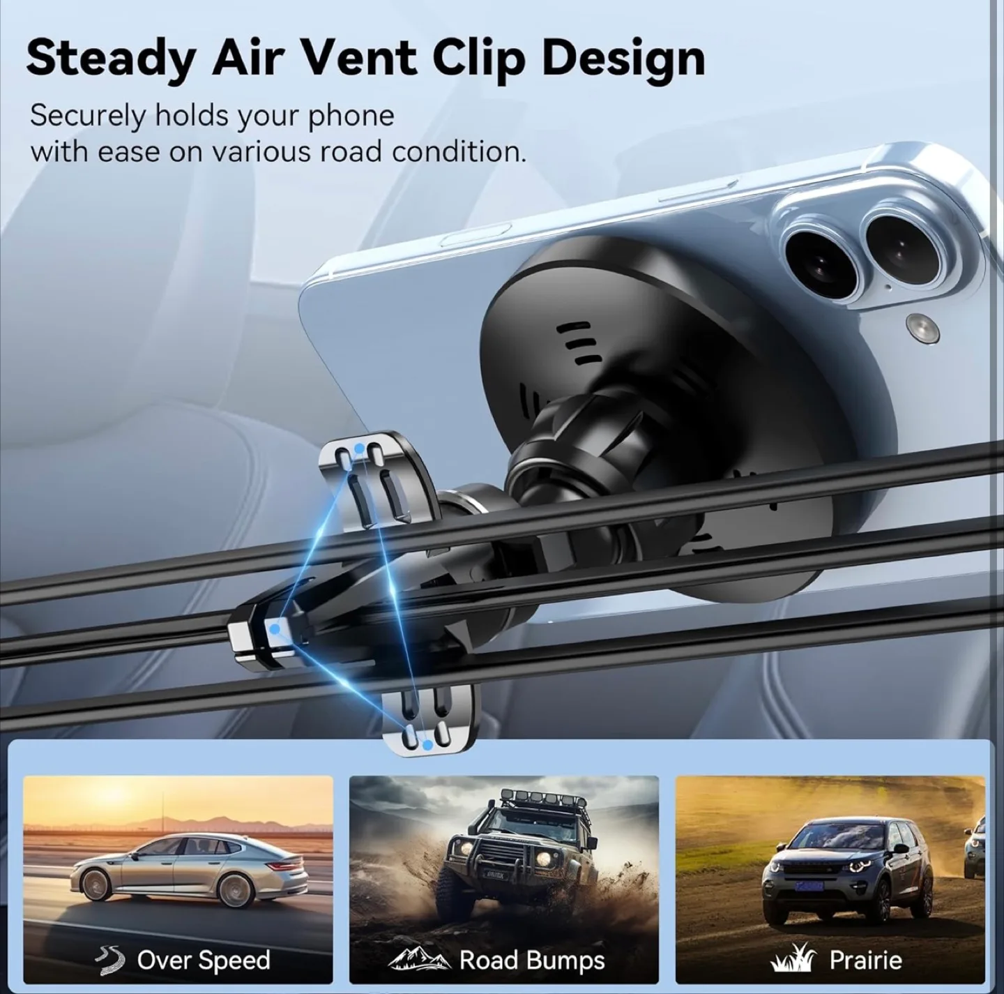 Lecork 15W Magnetic Wireless Car Charger with RGB Lighting image indicator(4)