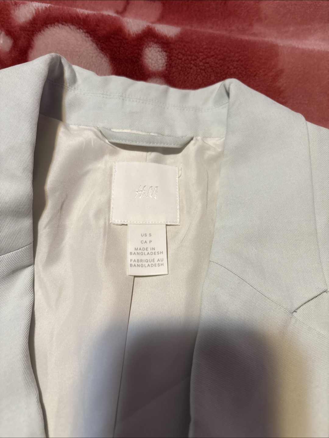 H&M Pale Green Double-Breasted Blazer - Size Small - photo 2