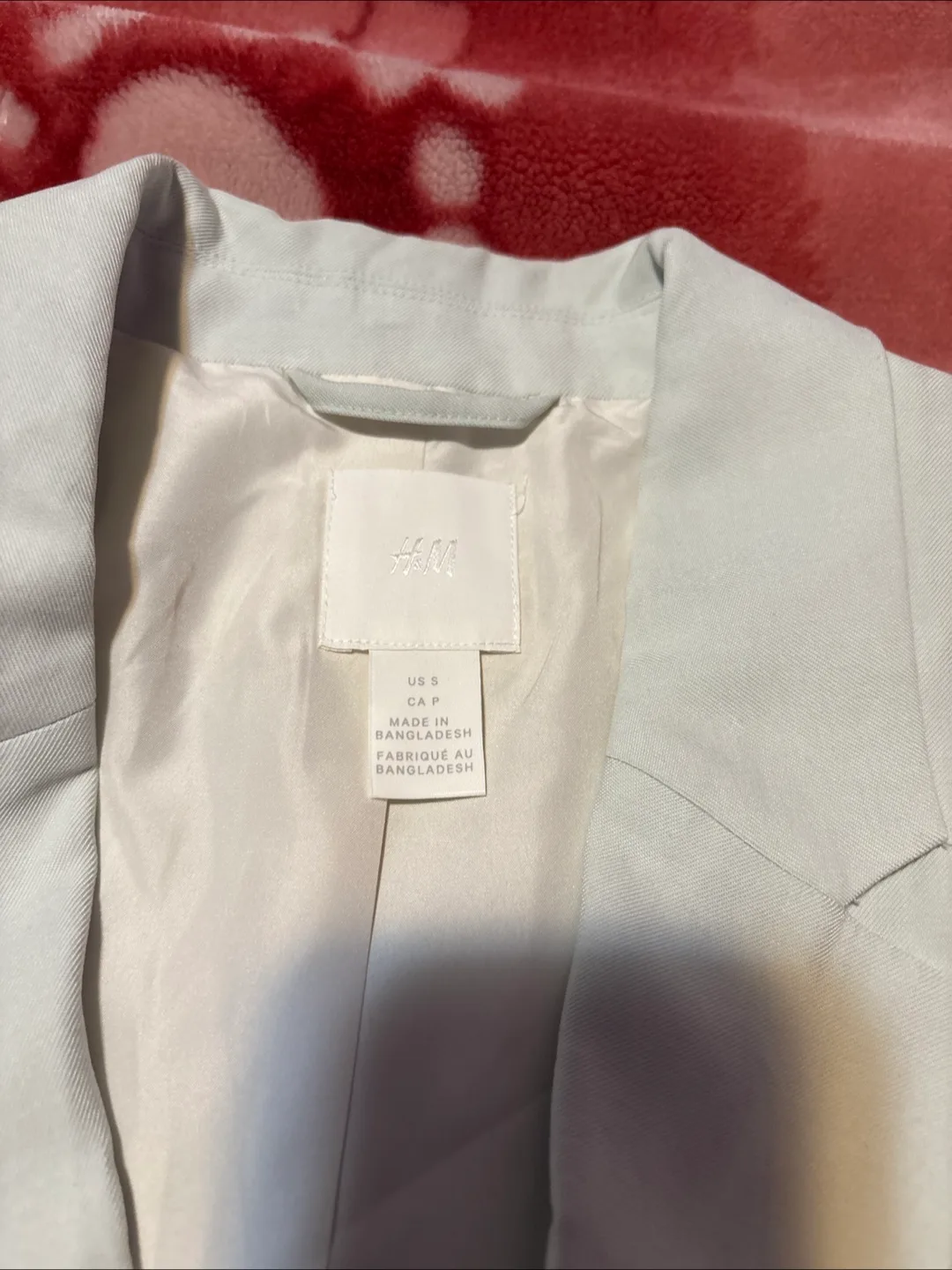 H&M Pale Green Double-Breasted Blazer - Size Small image indicator(2)