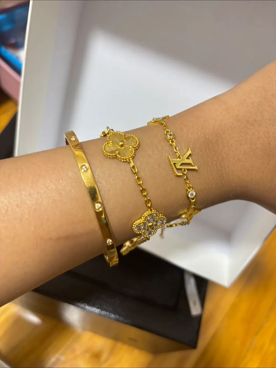 Three Bracelet Set: Love bangle and more image indicator(3)