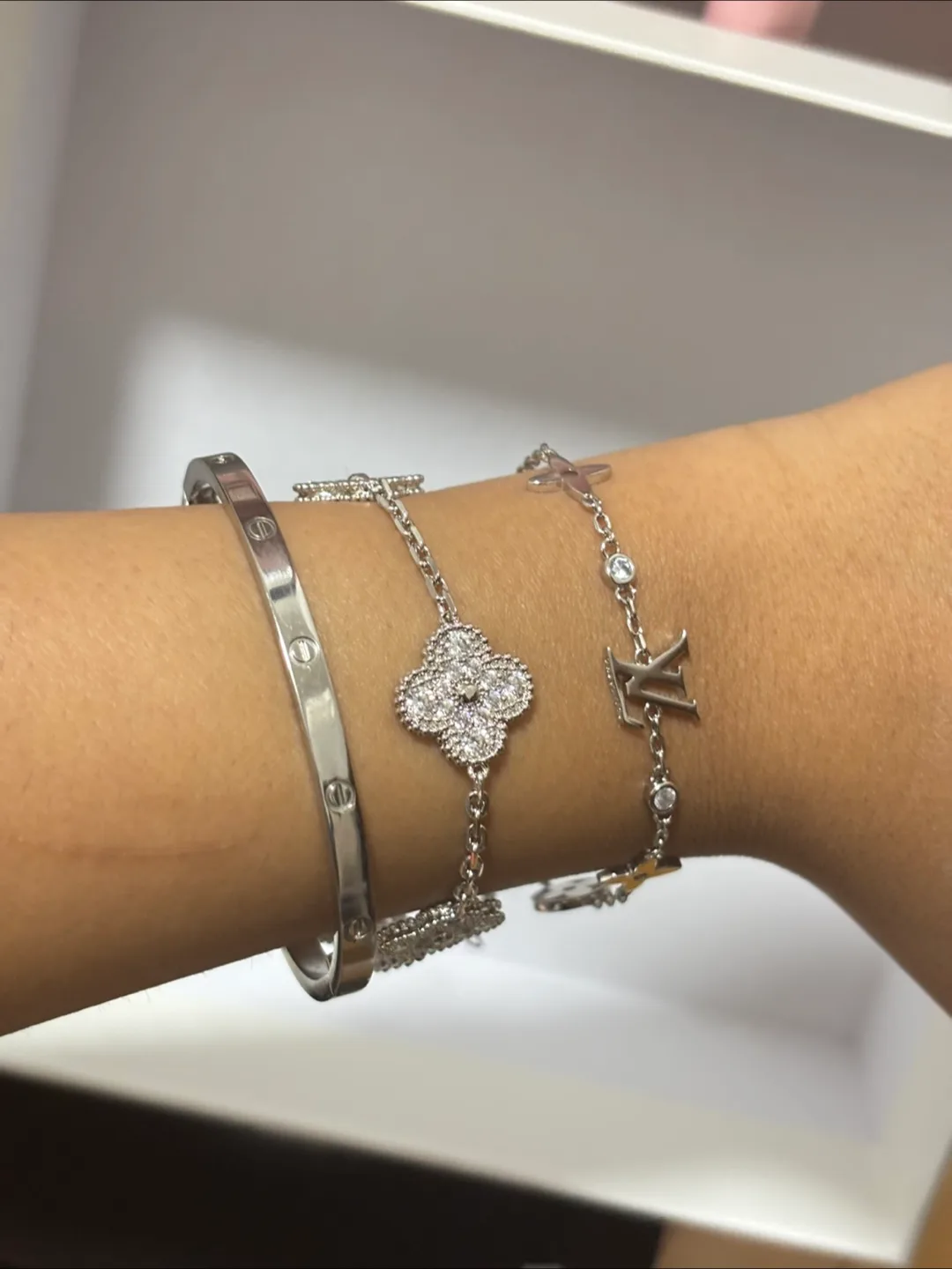 Three Bracelet Set: Love bangle and more image indicator(2)