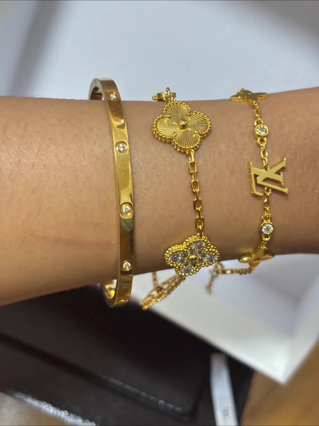 Three Bracelet Set: Love bangle and more image indicator(4)