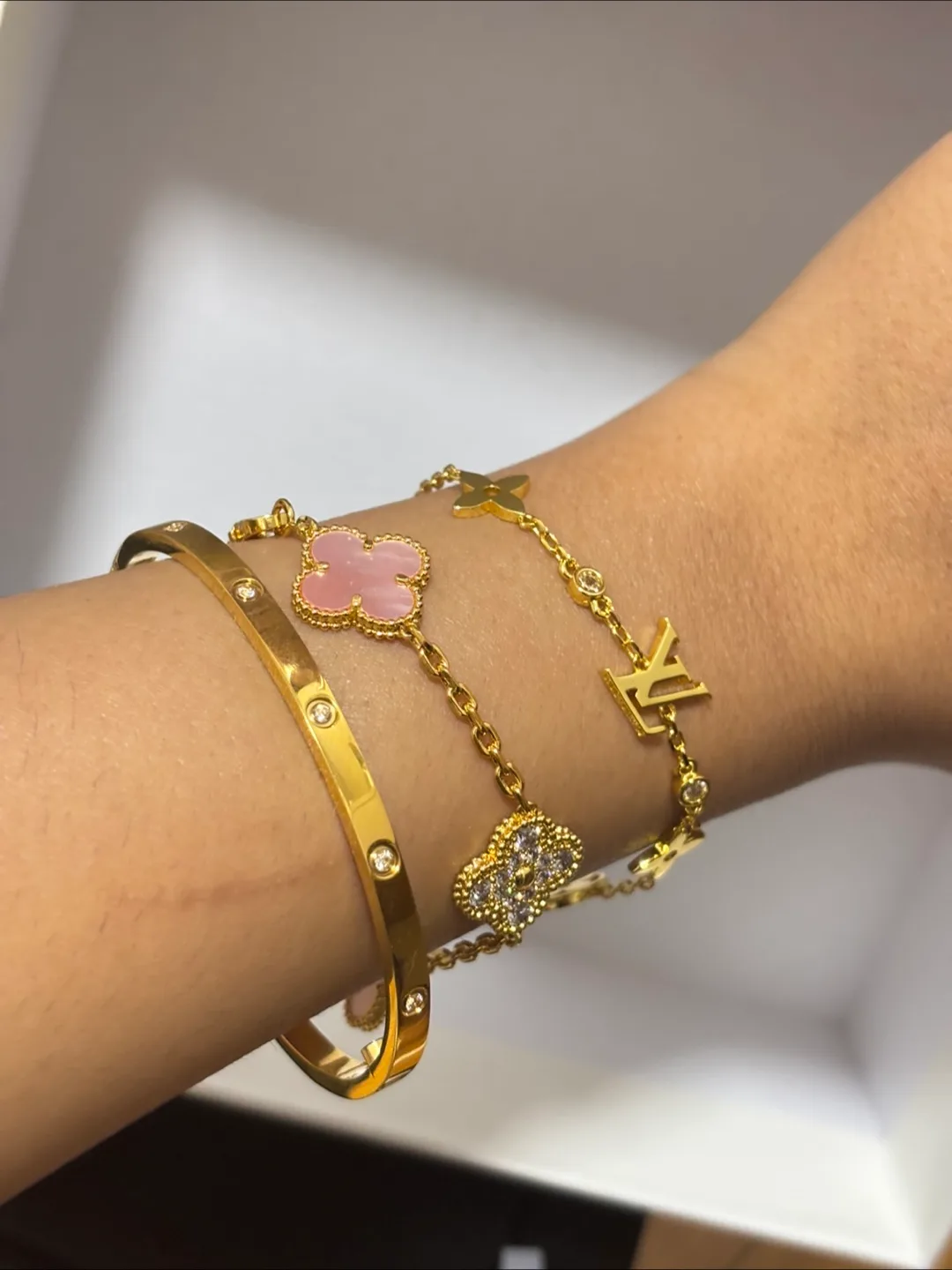 Three Bracelet Set: Love bangle and more thumbnail