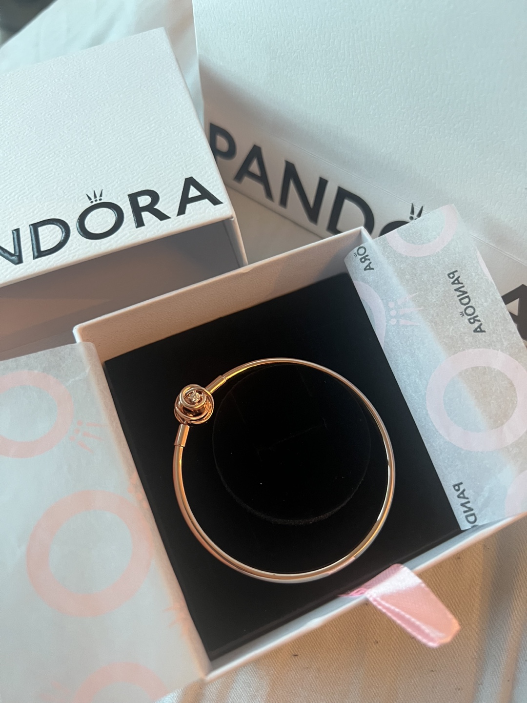 Pandora 14K Rose Gold Bracelet Bangle