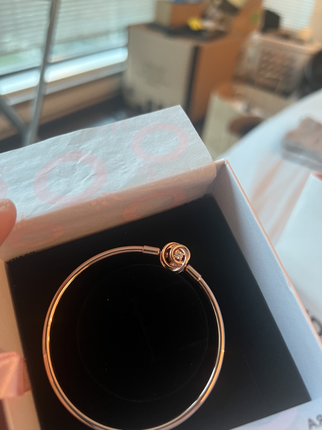 Pandora 14K Rose Gold Bracelet Bangle - photo 2