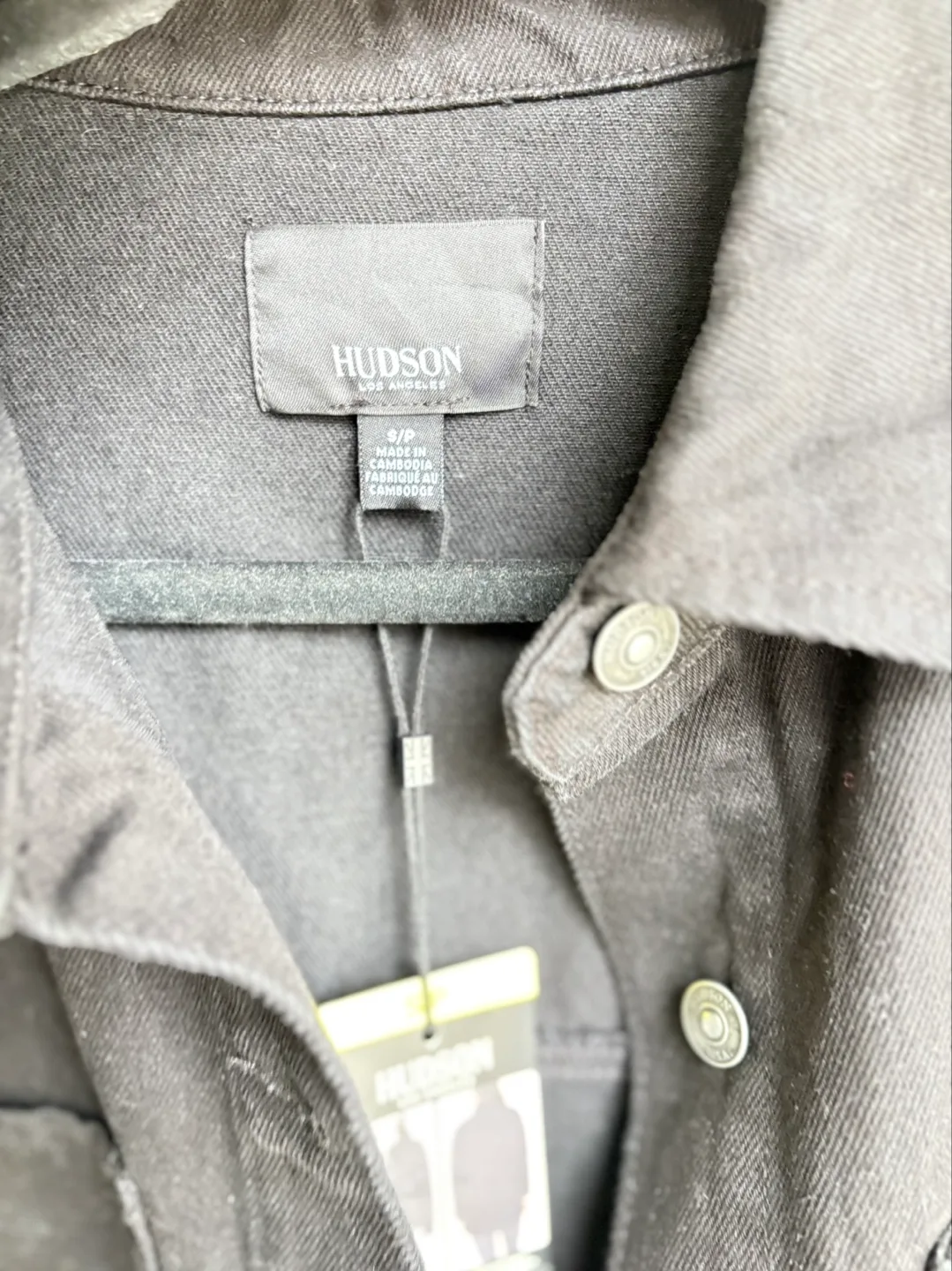 Hudson Los Angeles Oversize Denim Jacket - Black - Size Small image indicator(4)