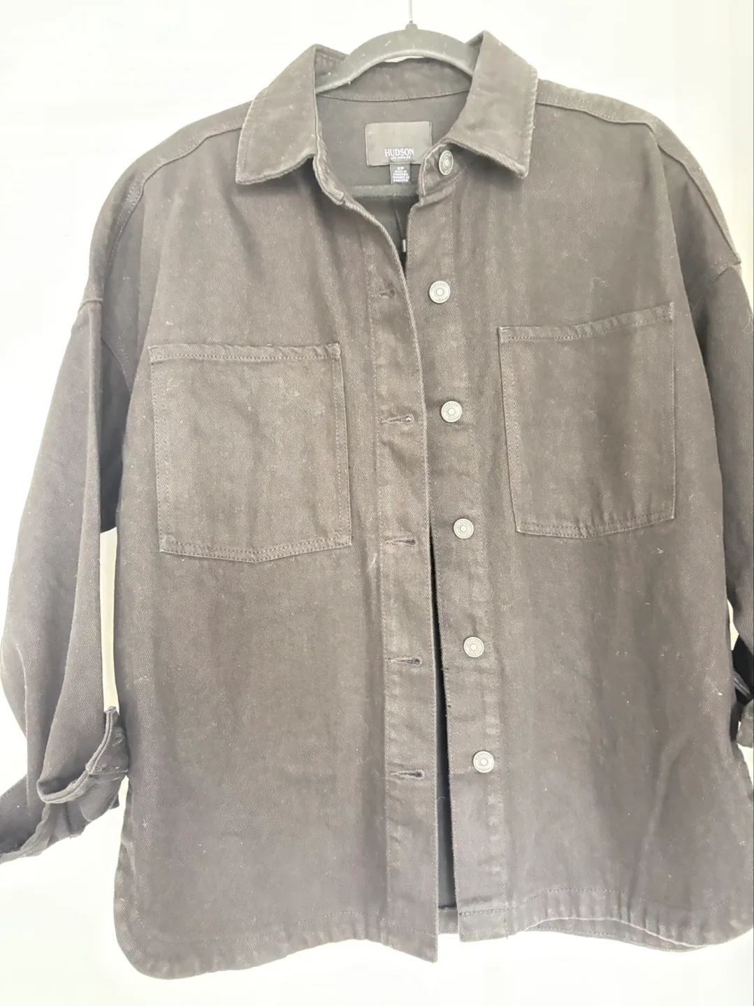 Hudson Los Angeles Oversize Denim Jacket - Black - Size Small image indicator(2)