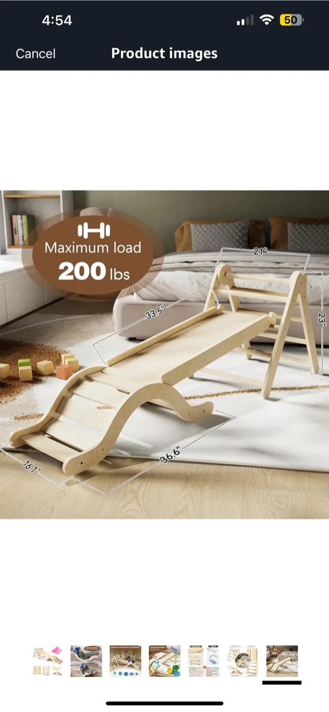 7 in 1 pikler triangle set toddler climbing set thumbnail