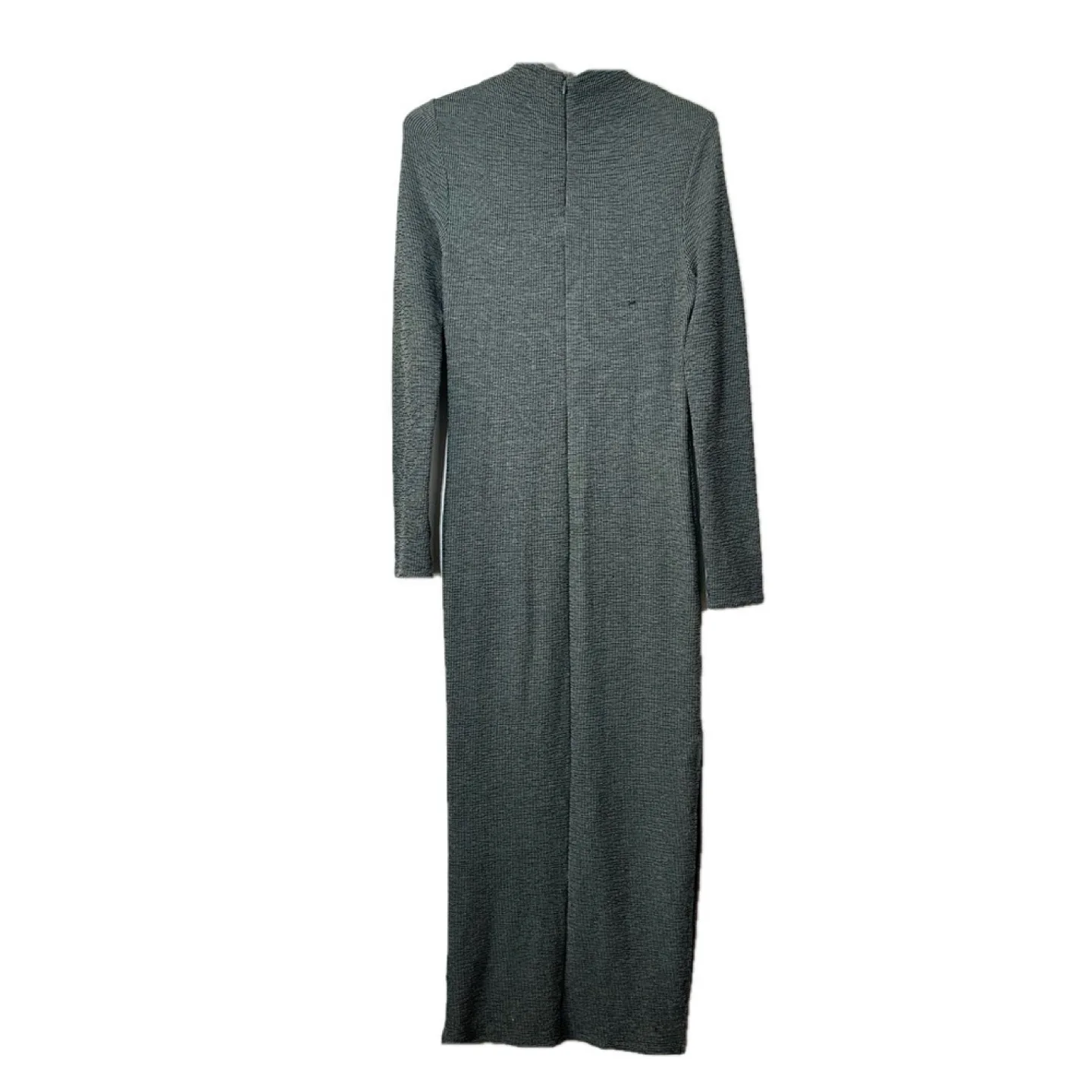 French Connection Ribbed Bodycon Mock Neck Green Maxi Dress 6 image indicator(2)