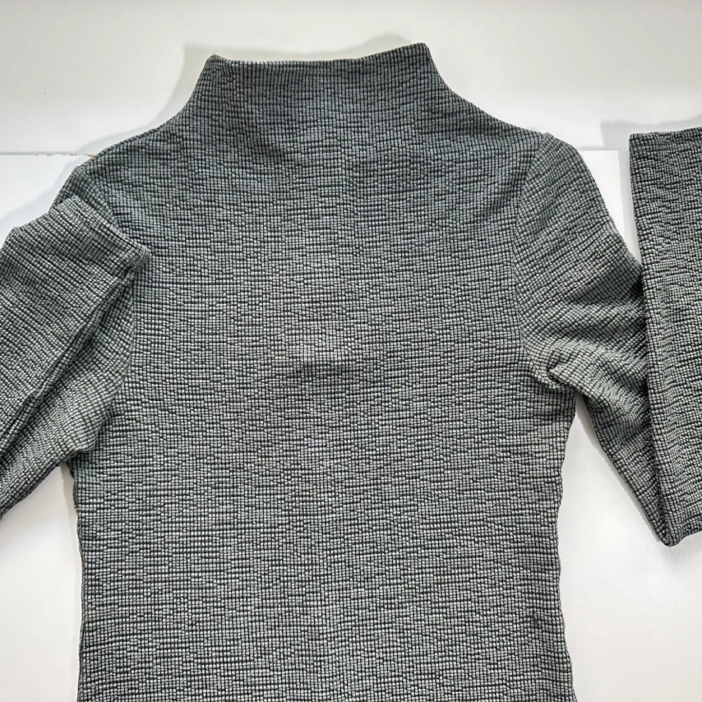 French Connection Ribbed Bodycon Mock Neck Green Maxi Dress 6 image indicator(8)