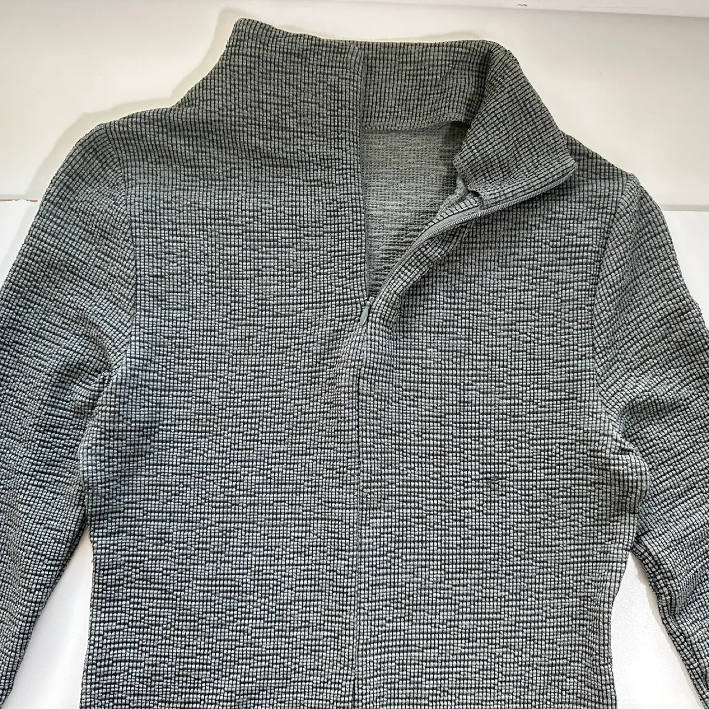 French Connection Ribbed Bodycon Mock Neck Green Maxi Dress 6 image indicator(3)