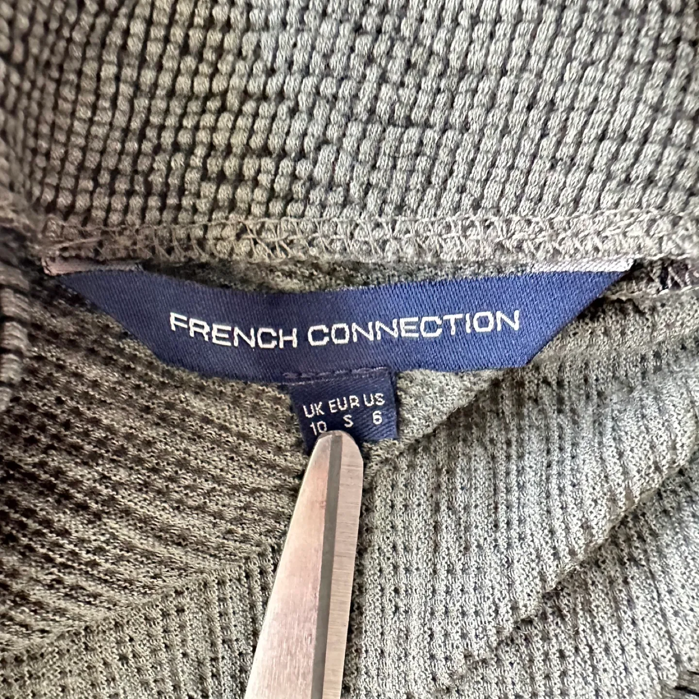 French Connection Ribbed Bodycon Mock Neck Green Maxi Dress 6 image indicator(9)